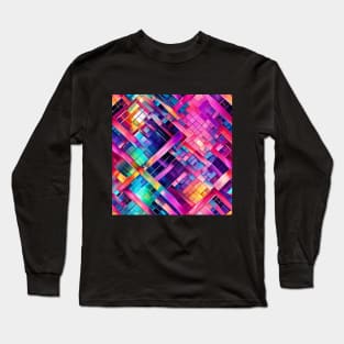 Colorful Plaid Pattern Long Sleeve T-Shirt